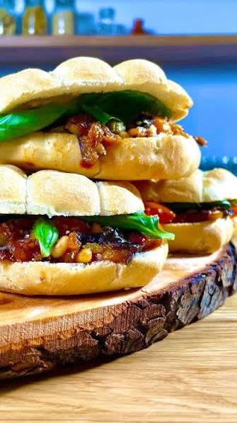 panino salsiccia & caponata — Old Bar, Iapri Food